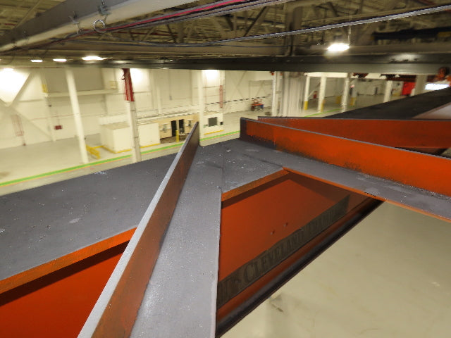 Cleveland Tramrail P&H 10 Ton Double Girder Underhung Bridge Crane 43' Span