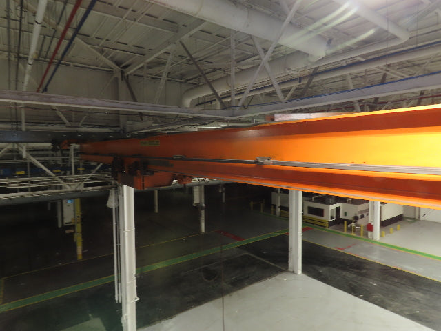 Cleveland Tramrail P&H 10 Ton Double Girder Underhung Bridge Crane 43' Span