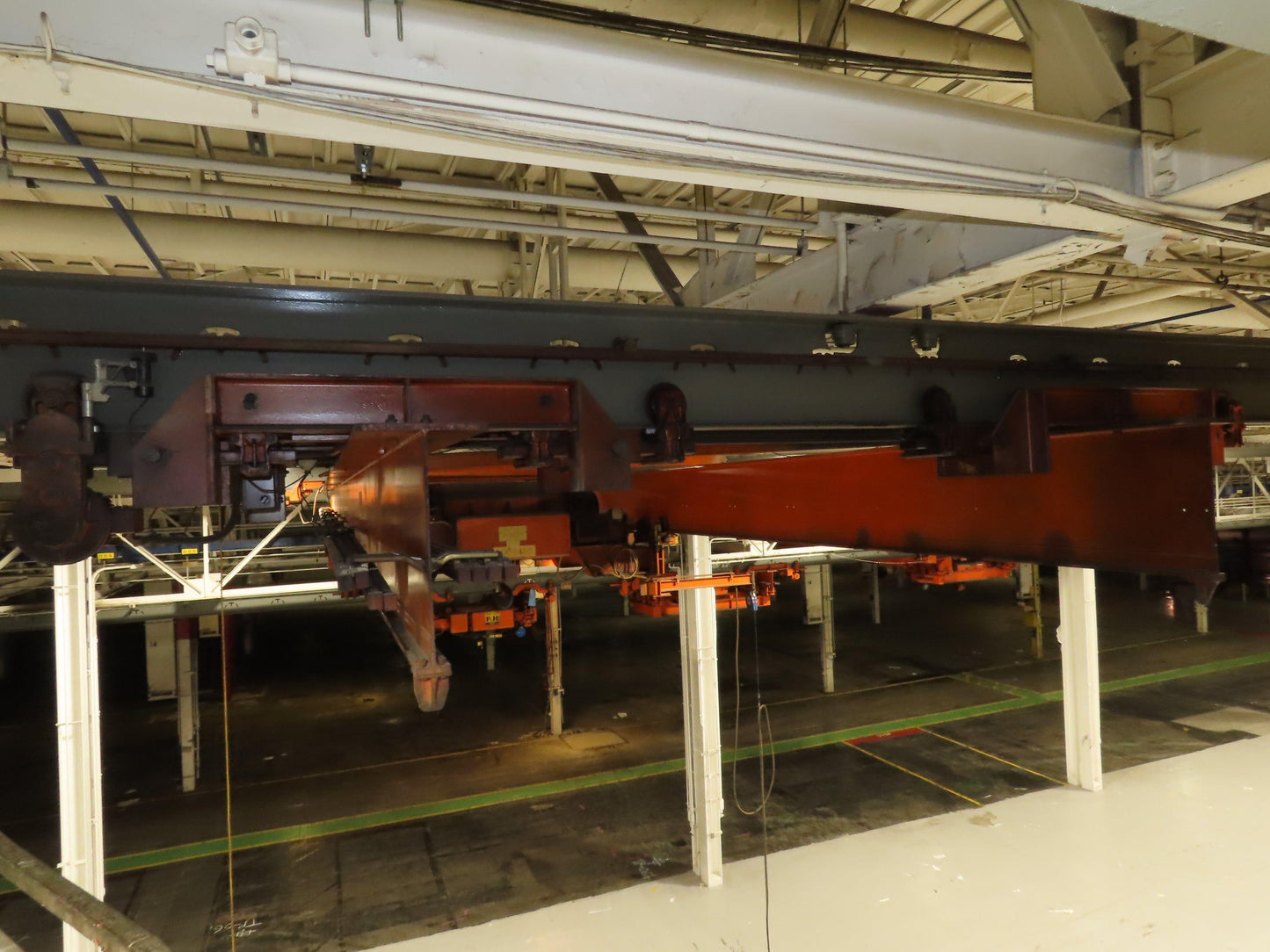 Cleveland Tramrail P&H 10 Ton Double Girder Underhung Bridge Crane 43' Span