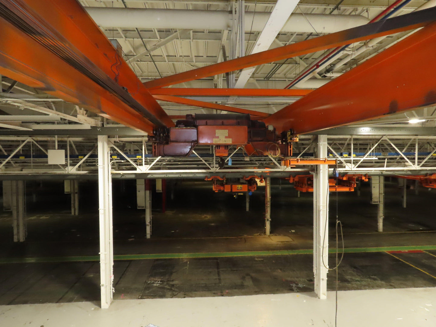Cleveland Tramrail P&H 10 Ton Double Girder Underhung Bridge Crane 43' Span