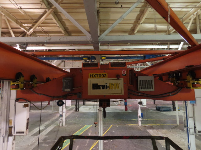 Cleveland Tramrail P&H 15 Ton Double Girder Underhung Bridge Crane 34' 10" Span