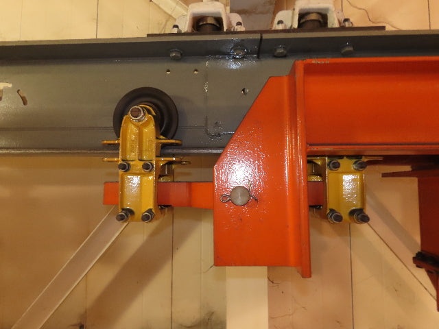 Cleveland Tramrail P&H 15 Ton Double Girder Underhung Bridge Crane 34' 10" Span