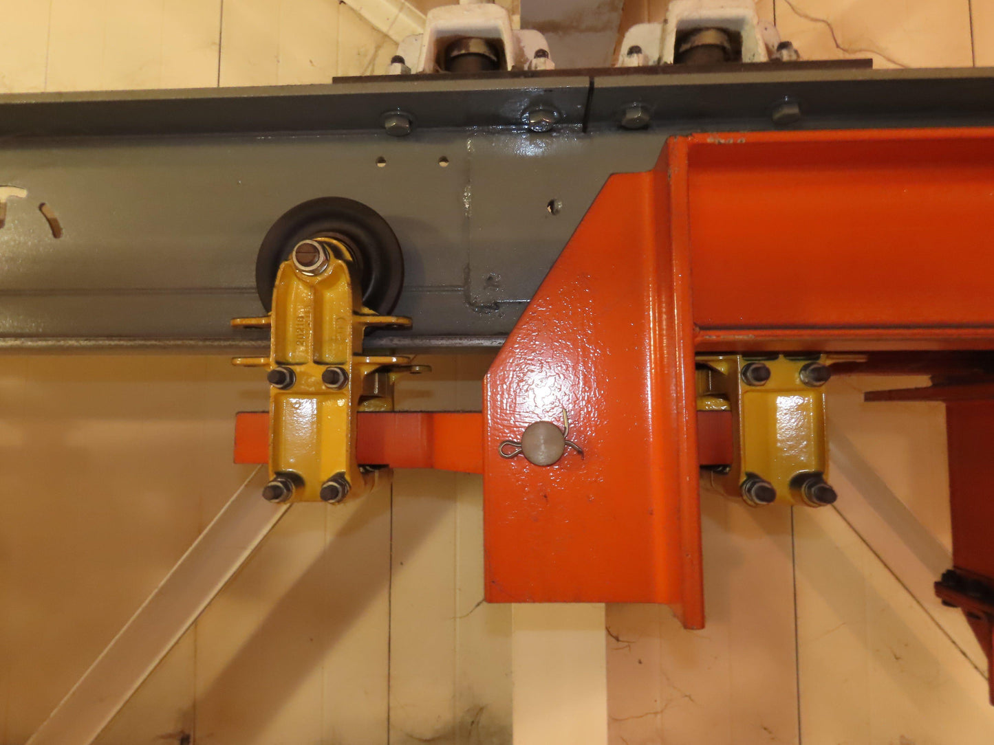 Cleveland Tramrail P&H 15 Ton Double Girder Underhung Bridge Crane 34' 10" Span