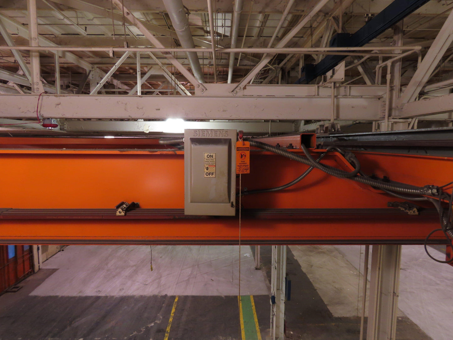 Cleveland Tramrail P&H 15 Ton Double Girder Underhung Bridge Crane 34' 10" Span
