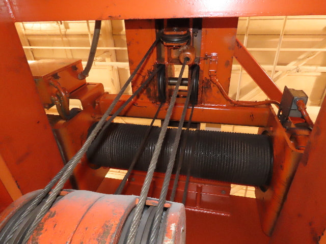 Cleveland Tramrail P&H 15 Ton Double Girder Underhung Bridge Crane 34' 10" Span