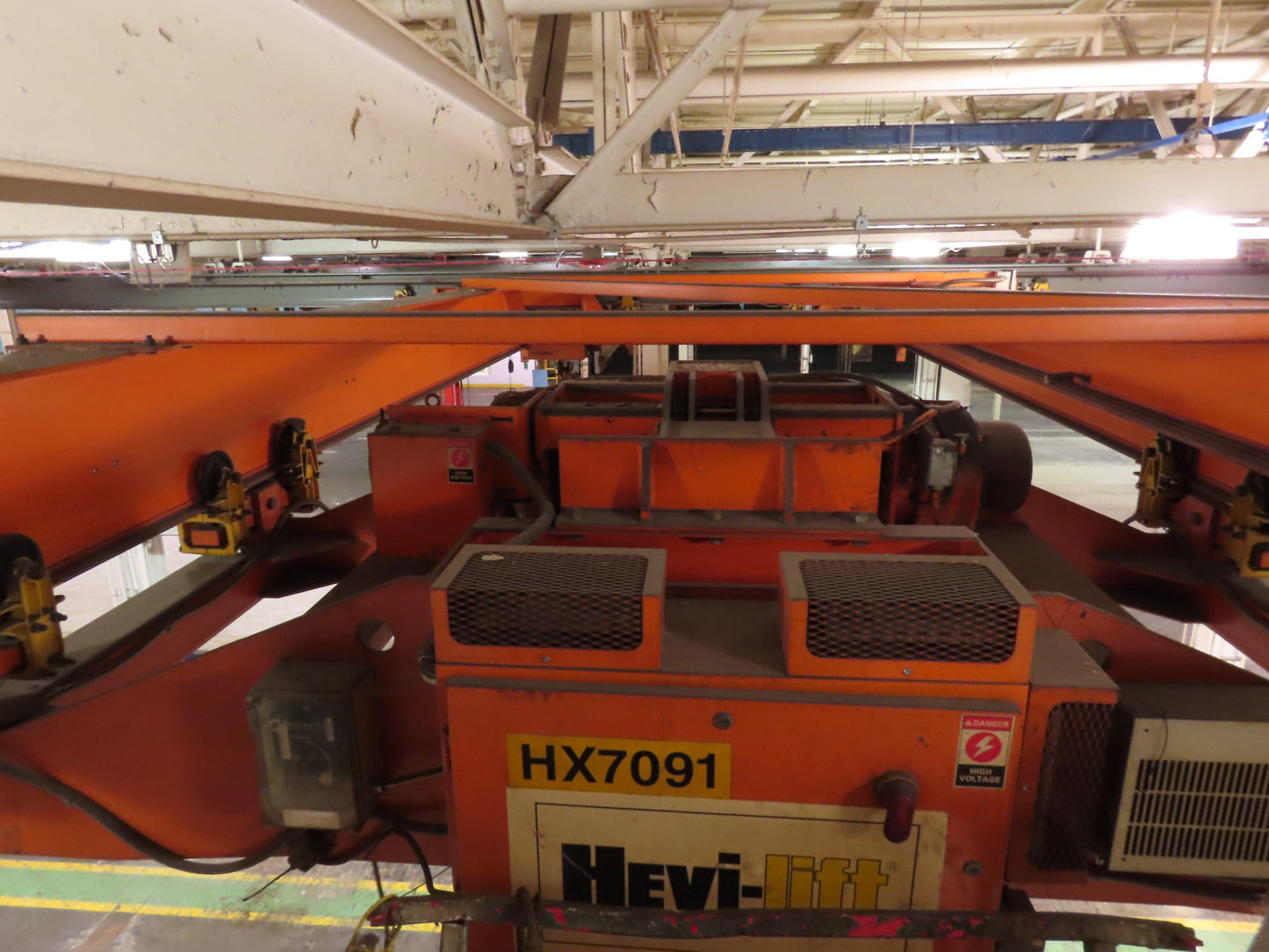 Cleveland Tramrail P&H 15 Ton Double Girder Underhung Bridge Crane 34' 10" Span