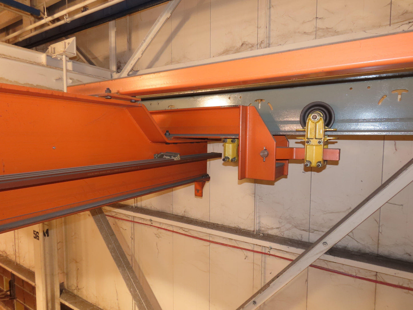 Cleveland Tramrail P&H 15 Ton Double Girder Underhung Bridge Crane 34' 10" Span