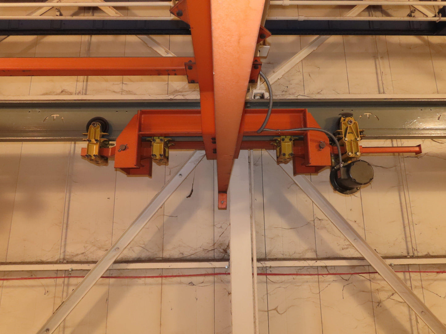 Cleveland Tramrail P&H 15 Ton Double Girder Underhung Bridge Crane 34' 10" Span
