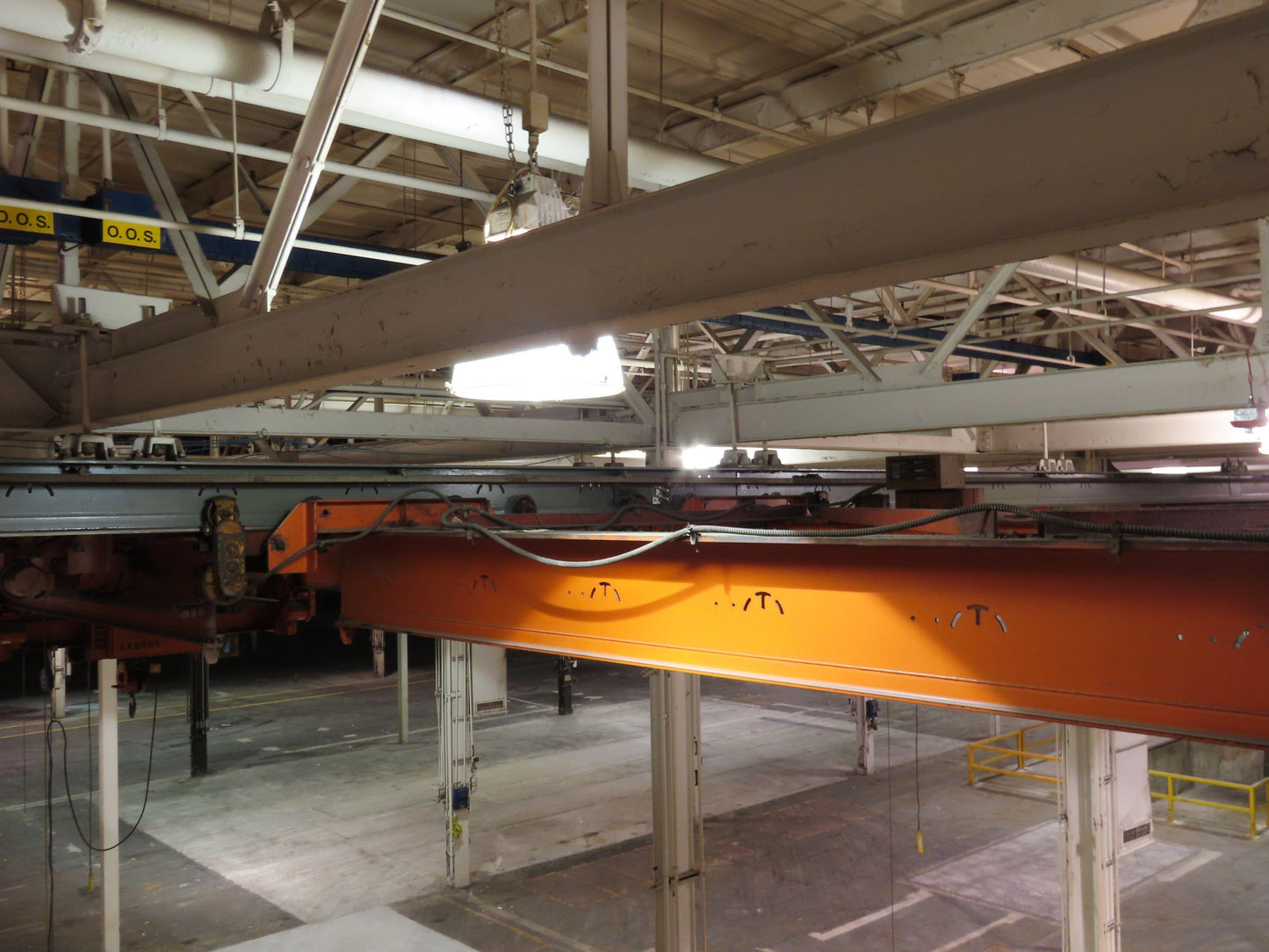 Cleveland Tramrail P&H 11 Ton Double Girder Underhung Bridge Crane 34' 10" Span