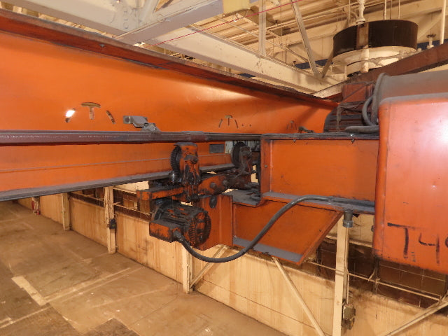 Cleveland Tramrail P&H 11 Ton Double Girder Underhung Bridge Crane 34' 10" Span