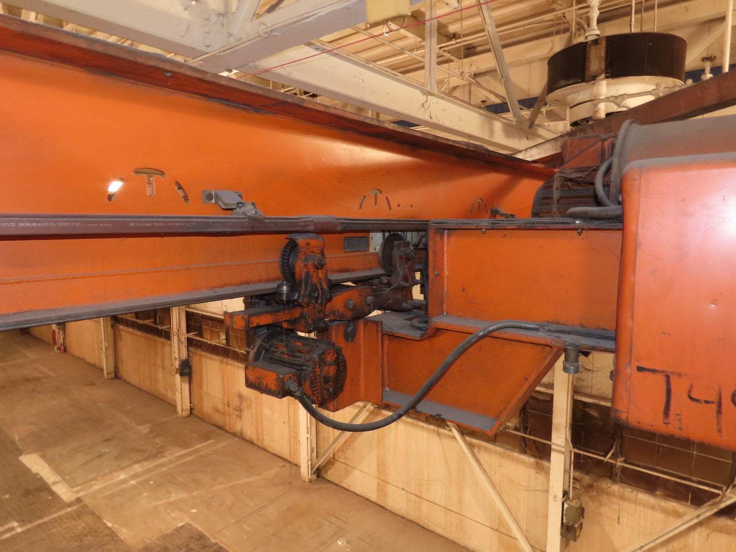 Cleveland Tramrail P&H 11 Ton Double Girder Underhung Bridge Crane 34' 10" Span
