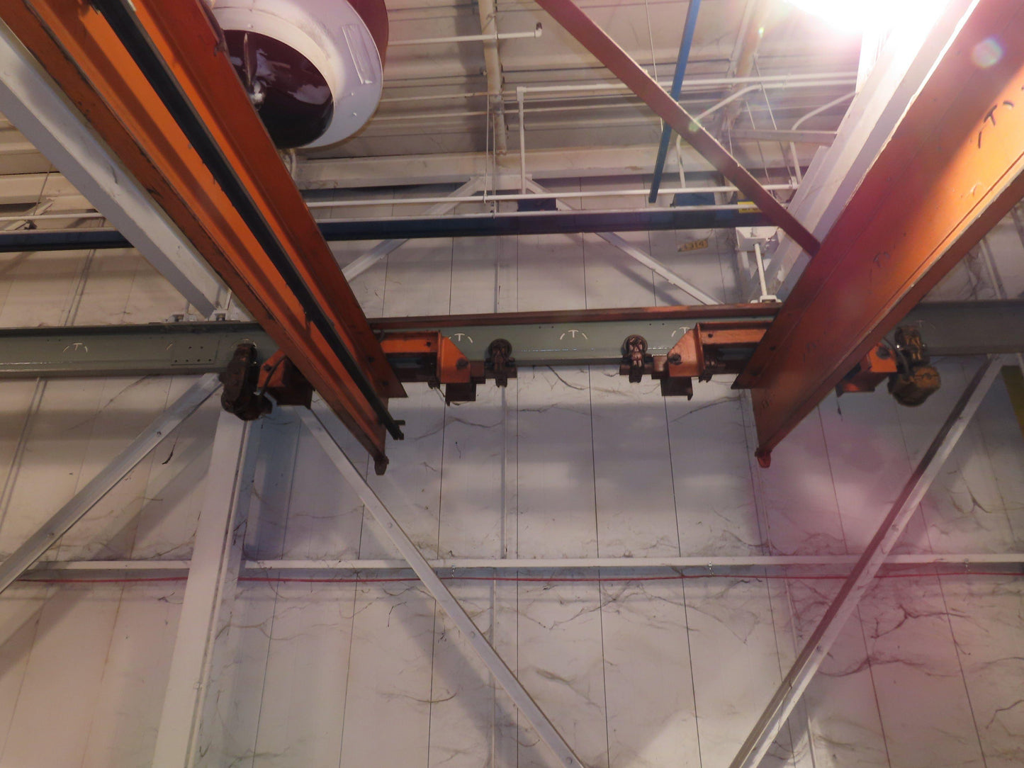 Cleveland Tramrail P&H 11 Ton Double Girder Underhung Bridge Crane 34' 10" Span