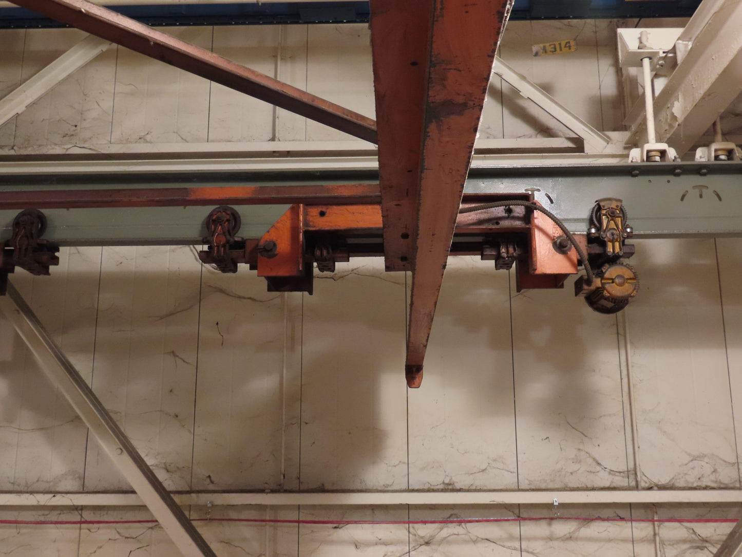 Cleveland Tramrail P&H 11 Ton Double Girder Underhung Bridge Crane 34' 10" Span