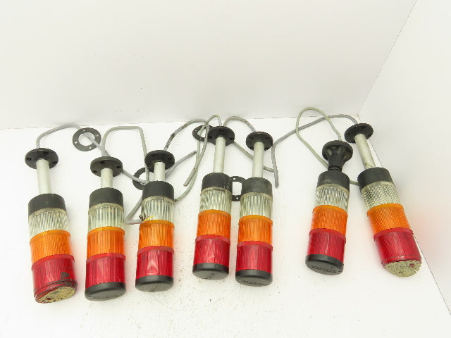 Telemecanique XVA-LC3 Stack Light Tower Red-Amber-White w/Base Lot Of 7