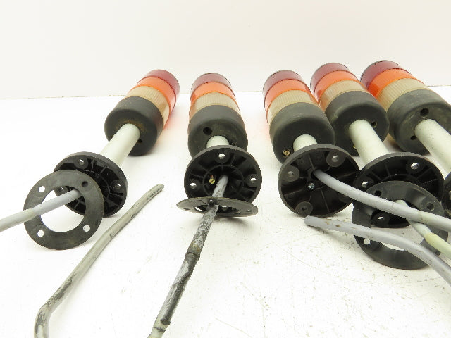 Telemecanique XVA-LC3 Stack Light Tower Red-Amber-White w/Base Lot Of 7
