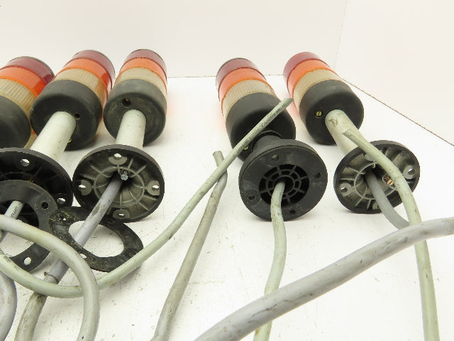 Telemecanique XVA-LC3 Stack Light Tower Red-Amber-White w/Base Lot Of 7