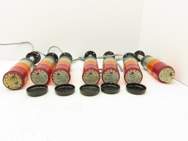 Telemecanique XVA-LC3 Stack Light Tower Red-Amber-White w/Base Lot Of 7