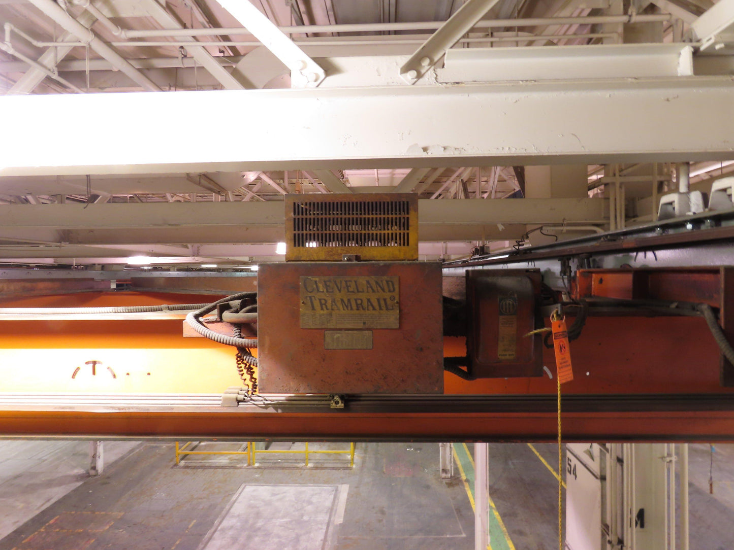Cleveland Tramrail P&H 11 Ton Double Girder Underhung Bridge Crane 34' 10" Span