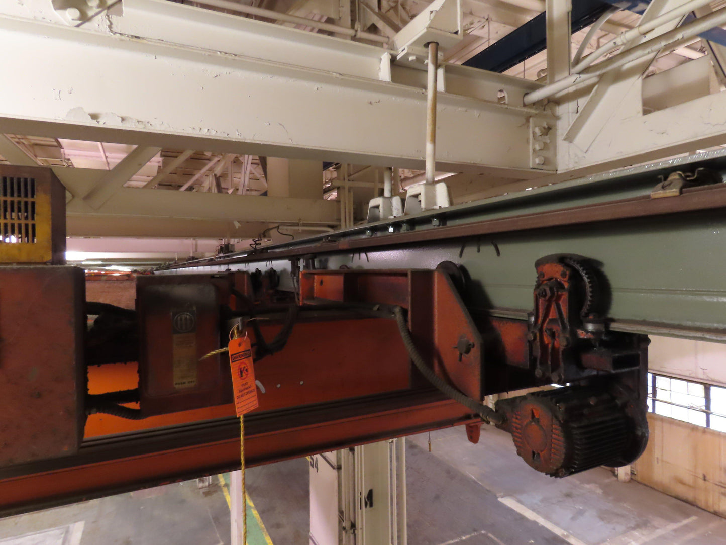 Cleveland Tramrail P&H 11 Ton Double Girder Underhung Bridge Crane 34' 10" Span