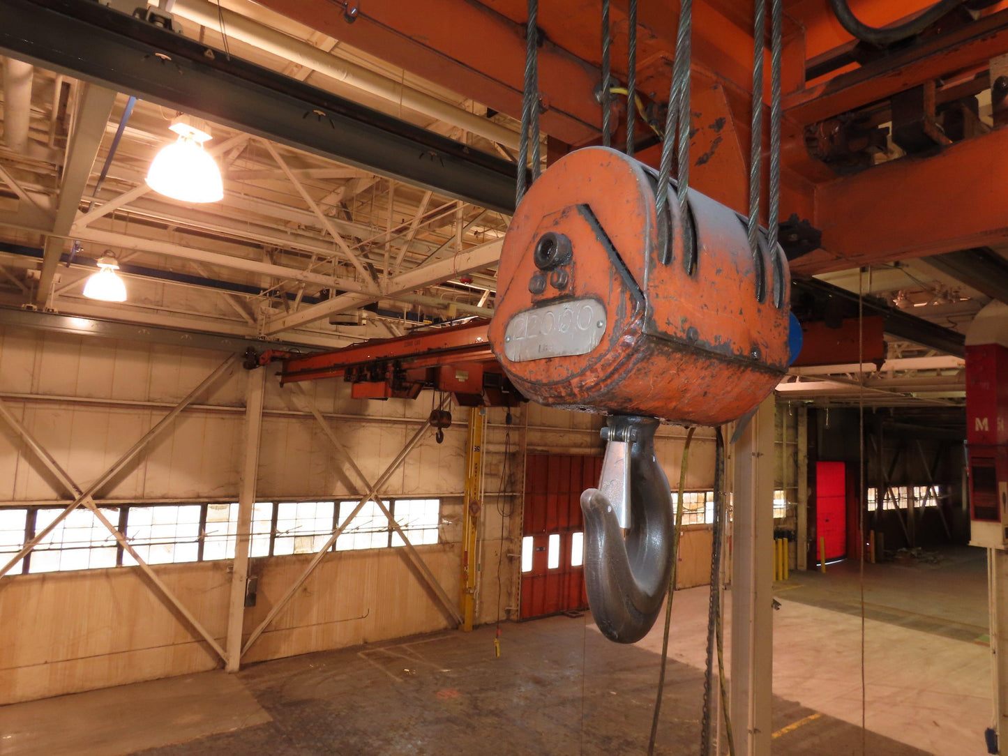 Cleveland Tramrail P&H 11 Ton Double Girder Underhung Bridge Crane 34' 10" Span
