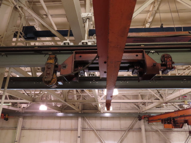 Cleveland Tramrail P&H 11 Ton Double Girder Underhung Bridge Crane 34' 10" Span