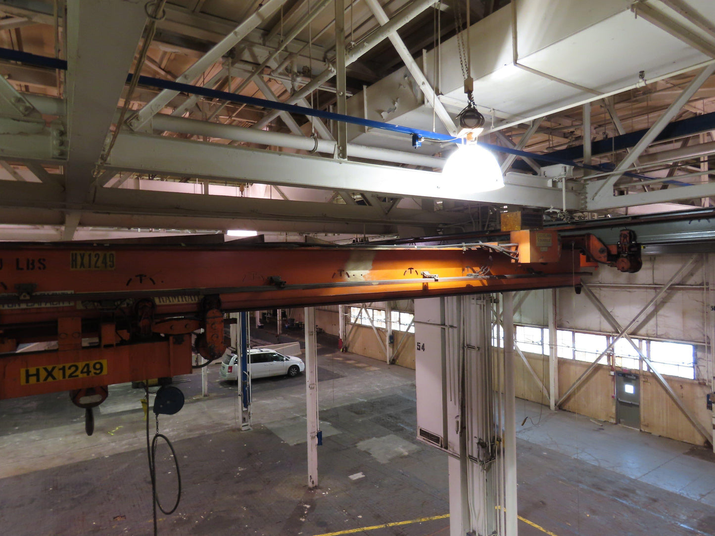 Cleveland Tramrail P&H 15 Ton Double Girder Underhung Bridge Crane 34' 10" Span