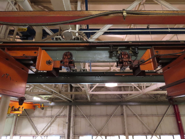 Cleveland Tramrail P&H 15 Ton Double Girder Underhung Bridge Crane 34' 10" Span