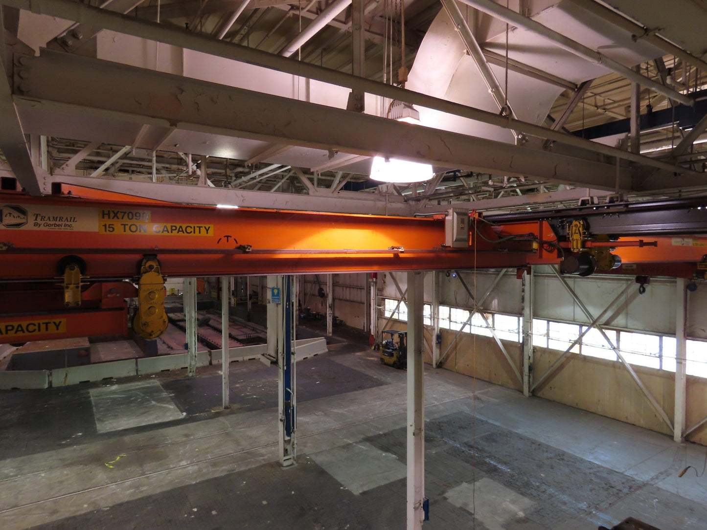Cleveland Tramrail P&H 15 Ton Double Girder Bridge Crane 34' 10" Span w/Remote