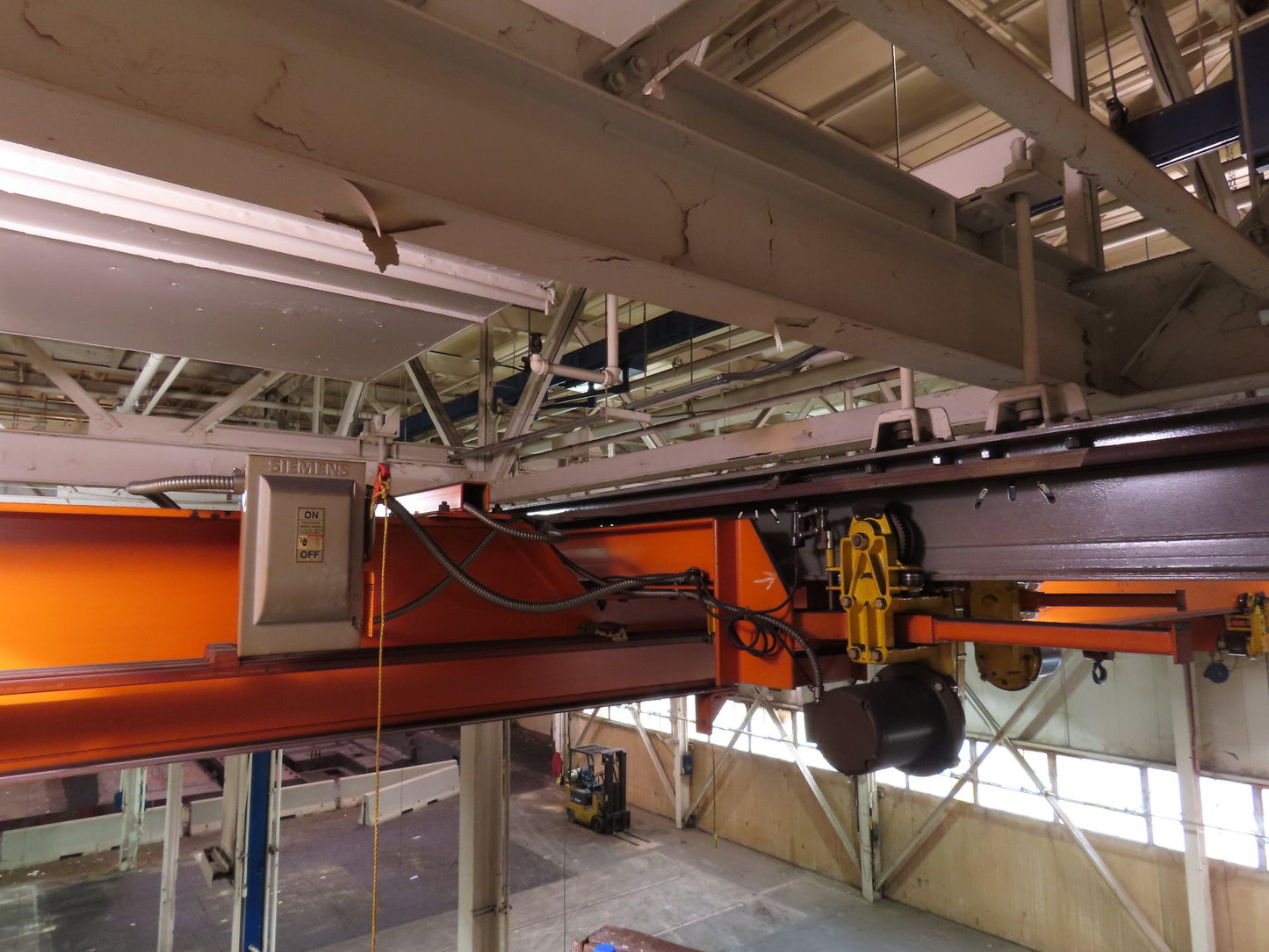 Cleveland Tramrail P&H 15 Ton Double Girder Bridge Crane 34' 10" Span w/Remote