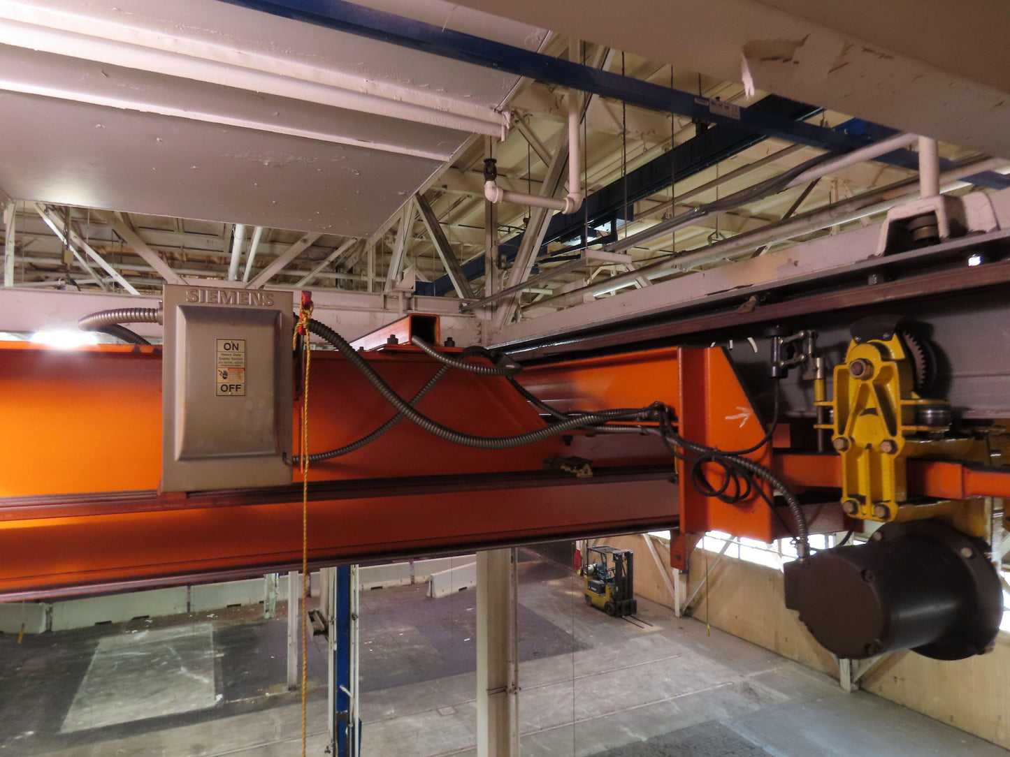 Cleveland Tramrail P&H 15 Ton Double Girder Bridge Crane 34' 10" Span w/Remote