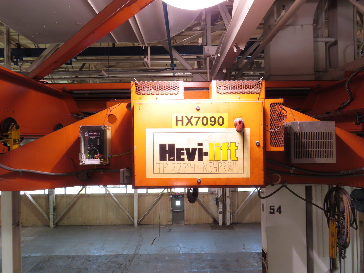 Cleveland Tramrail P&H 15 Ton Double Girder Bridge Crane 34' 10" Span w/Remote
