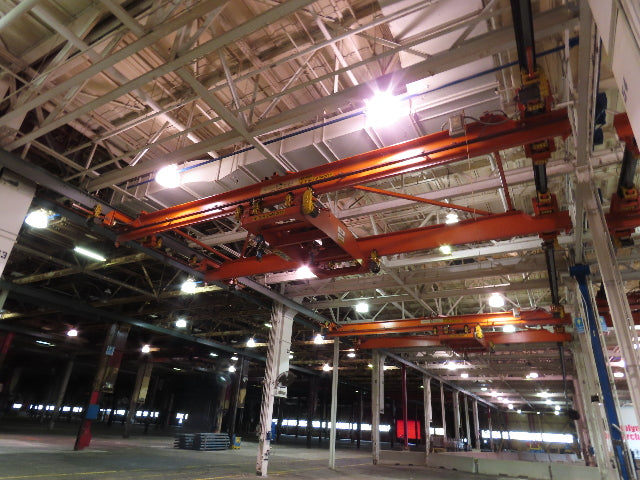 Cleveland Tramrail P&H 15 Ton Double Girder Bridge Crane 34' 10" Span w/Remote
