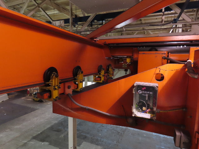 Cleveland Tramrail P&H 15 Ton Double Girder Bridge Crane 34' 10" Span w/Remote
