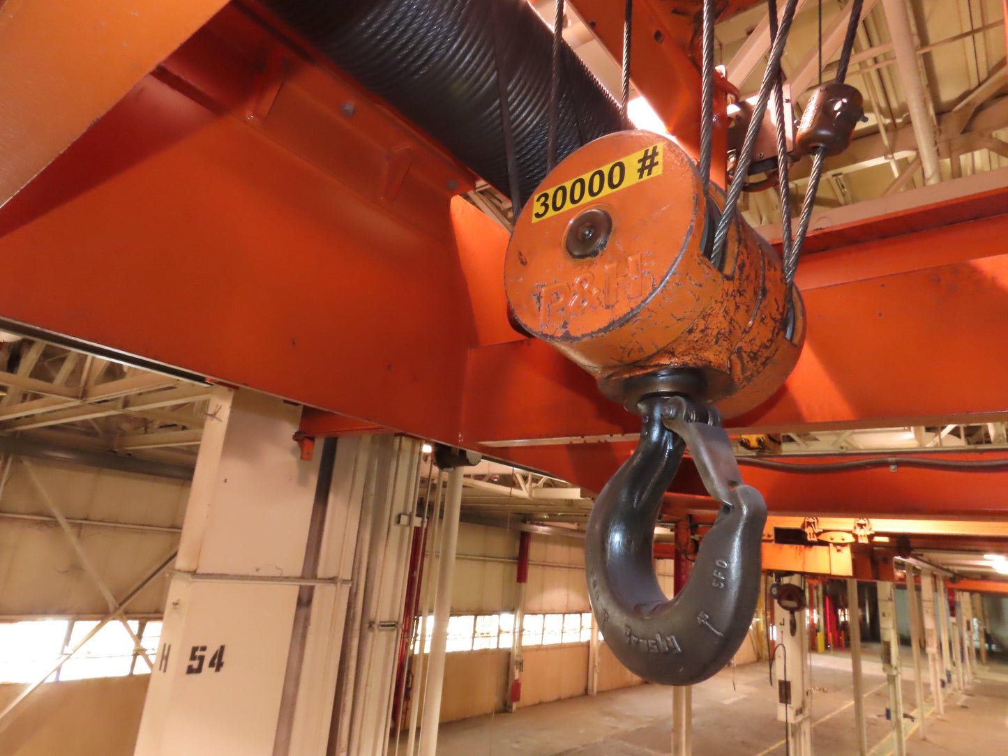 Cleveland Tramrail P&H 15 Ton Double Girder Bridge Crane 34' 10" Span w/Remote