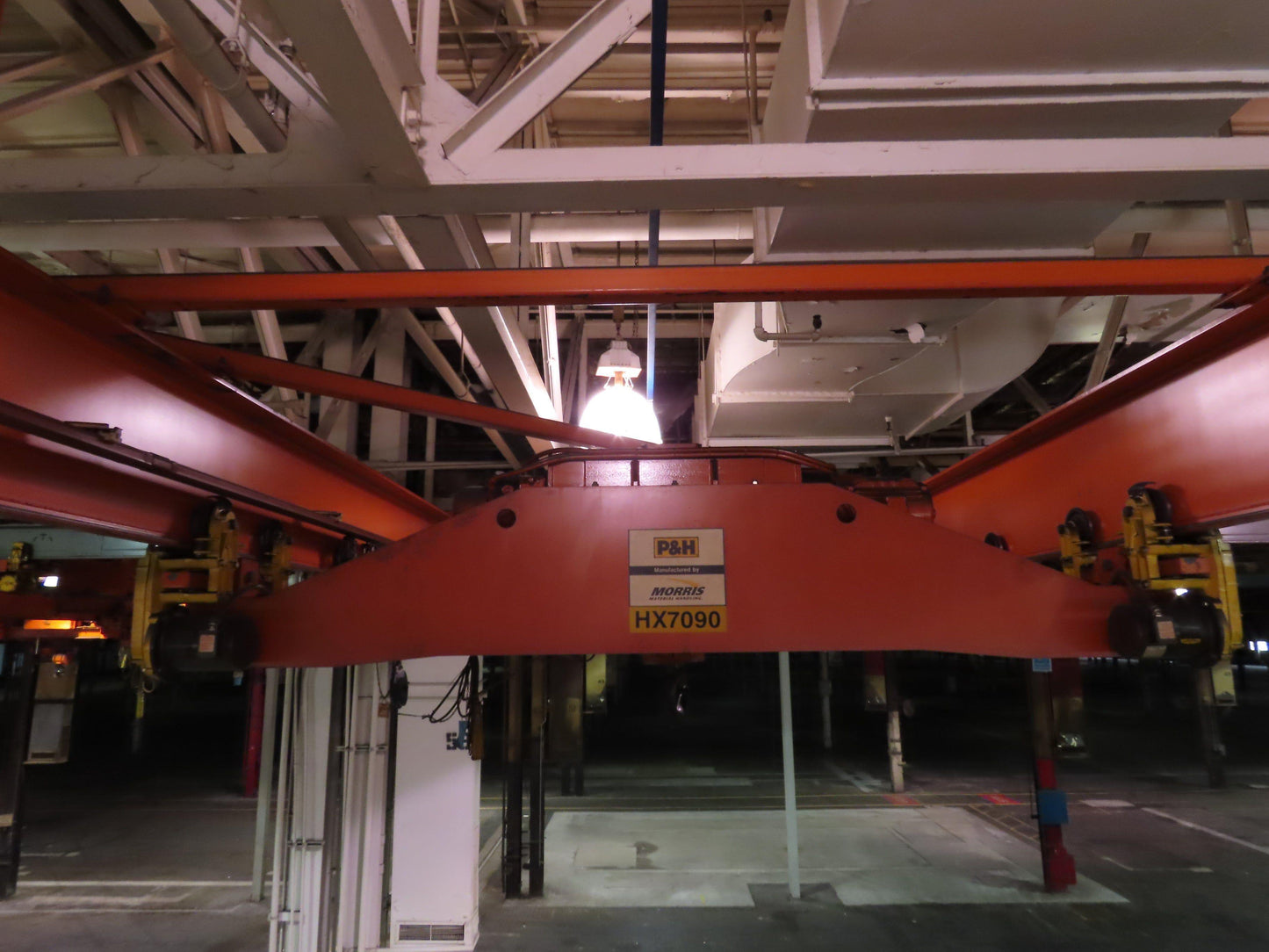 Cleveland Tramrail P&H 15 Ton Double Girder Bridge Crane 34' 10" Span w/Remote
