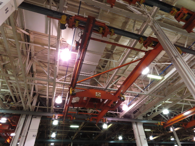 Cleveland Tramrail P&H 15 Ton Double Girder Bridge Crane 34' 10" Span w/Remote