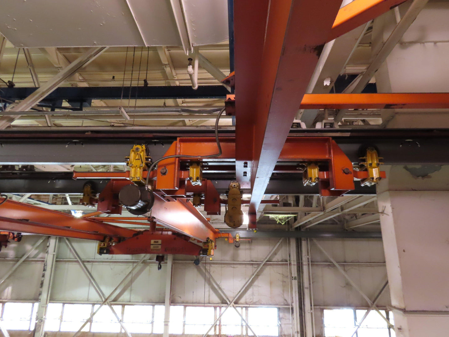 Cleveland Tramrail P&H 15 Ton Double Girder Bridge Crane 34' 10" Span w/Remote
