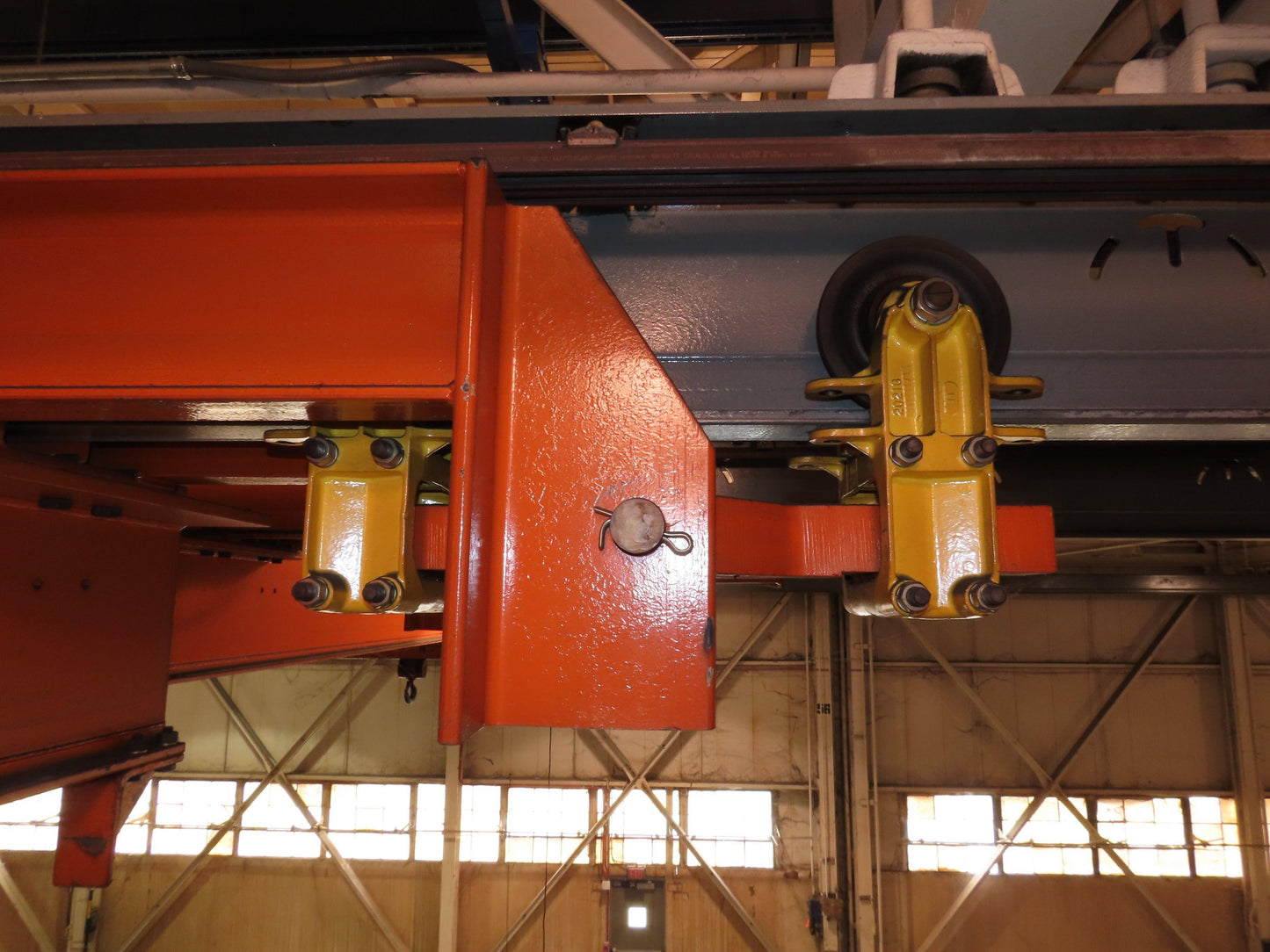 Cleveland Tramrail P&H 15 Ton Double Girder Bridge Crane 34' 10" Span w/Remote