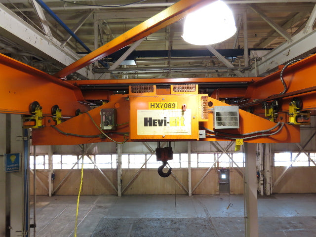 Cleveland Tramrail P&H 15 Ton Double Girder Underhung Bridge Crane 34' 10" Span