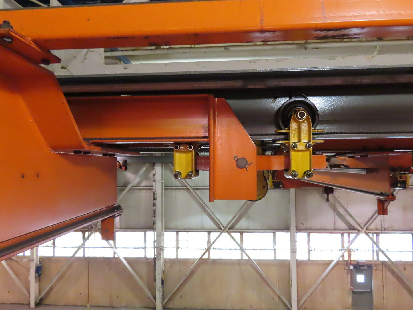 Cleveland Tramrail P&H 15 Ton Double Girder Underhung Bridge Crane 34' 10" Span