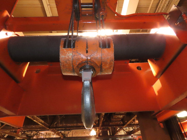 Cleveland Tramrail P&H 15 Ton Double Girder Bridge Crane 34' 10" Span w/Remote
