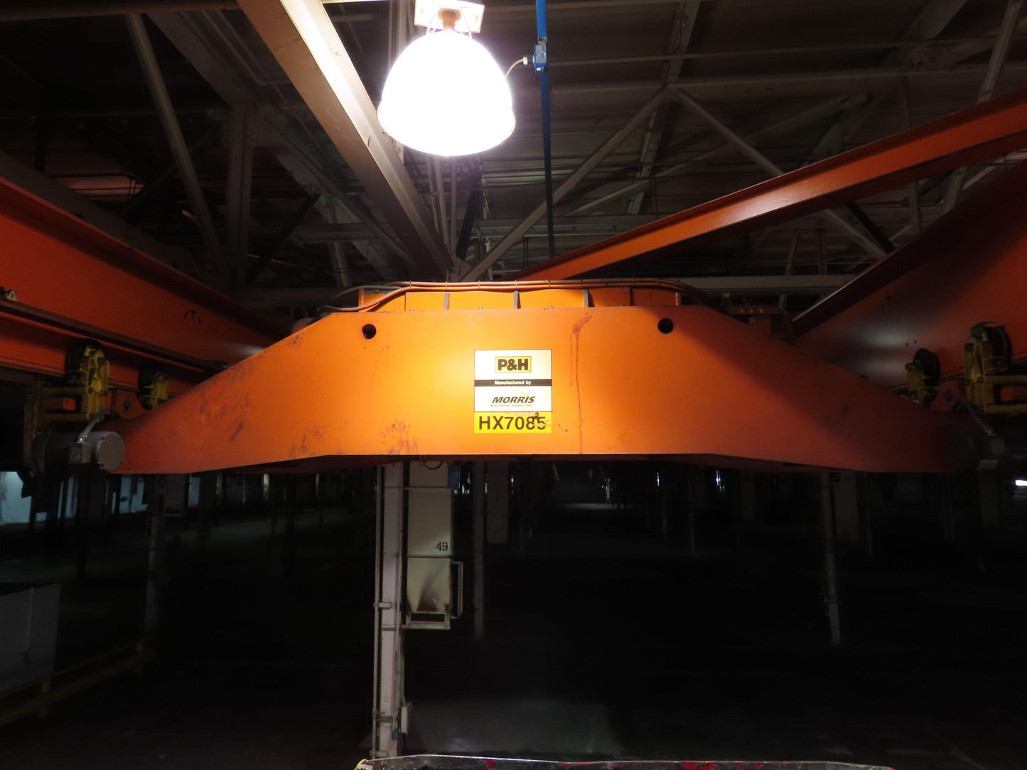 Cleveland Tramrail P&H 15 Ton Double Girder Bridge Crane 34' 10" Span w/Remote