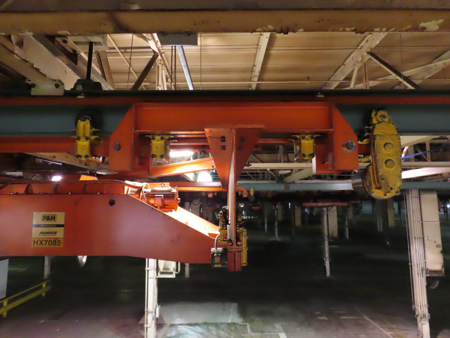 Cleveland Tramrail P&H 15 Ton Double Girder Bridge Crane 34' 10" Span w/Remote