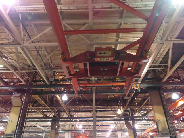 Cleveland Tramrail P&H 15 Ton Double Girder Bridge Crane 34' 10" Span w/Remote