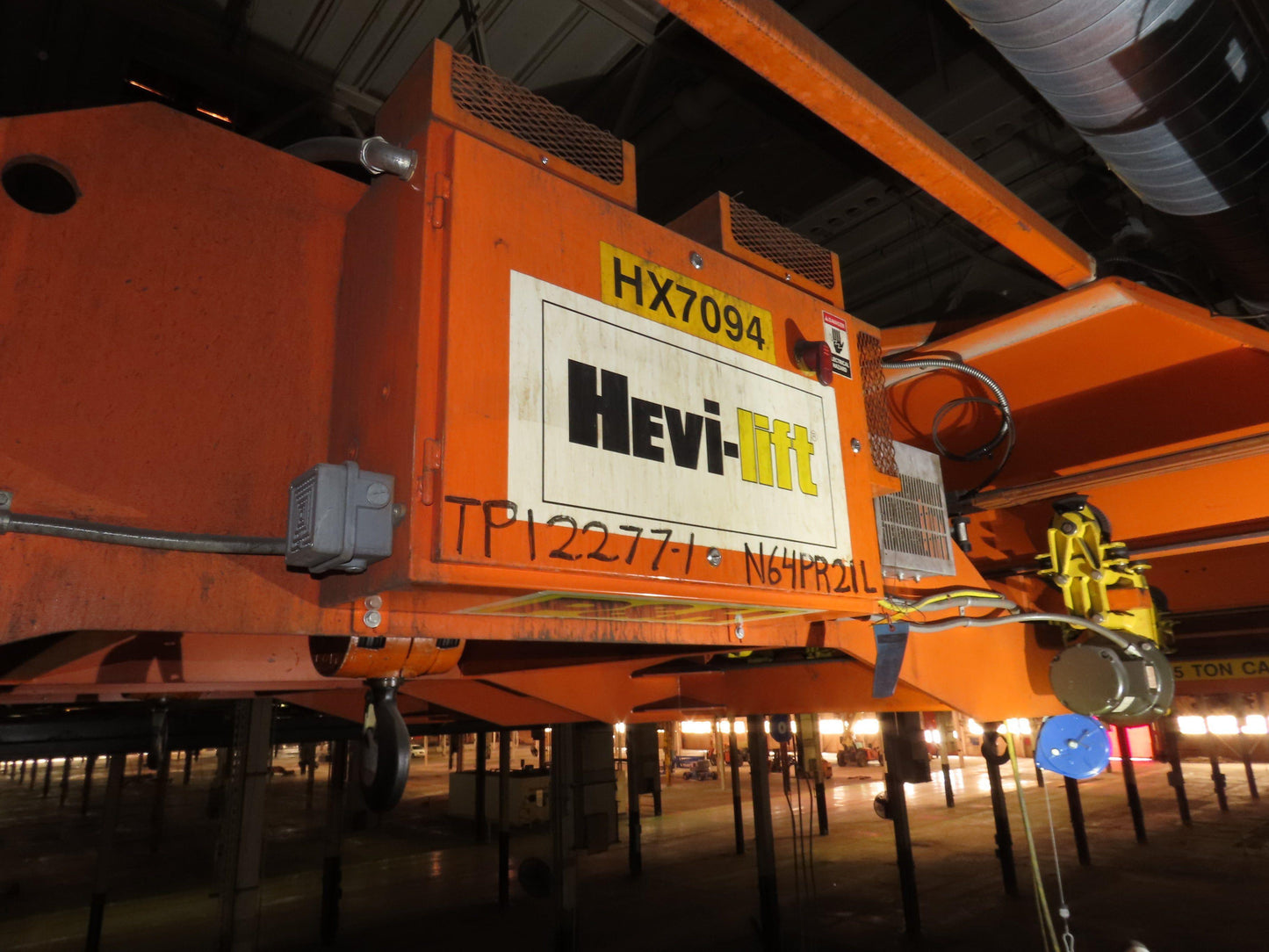 Cleveland Tramrail P&H 15 Ton Double Girder Bridge Crane 45' Span 2-Hoists