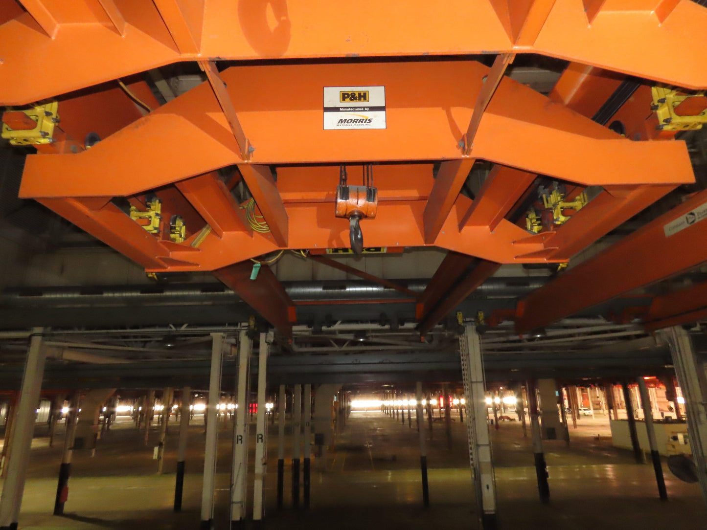 Cleveland Tramrail P&H 15 Ton Double Girder Bridge Crane 45' Span 2-Hoists