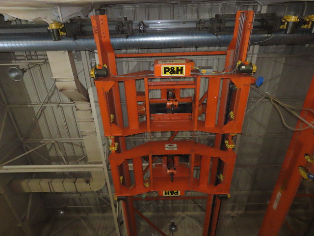 Cleveland Tramrail P&H 15 Ton Double Girder Bridge Crane 45' Span 2-Hoists
