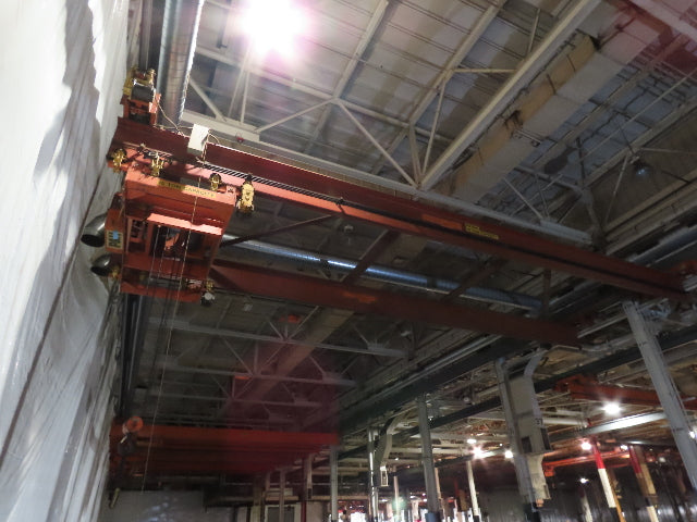 Cleveland Tramrail P&H 15 Ton Double Girder Bridge Crane 45' Span w/Remote
