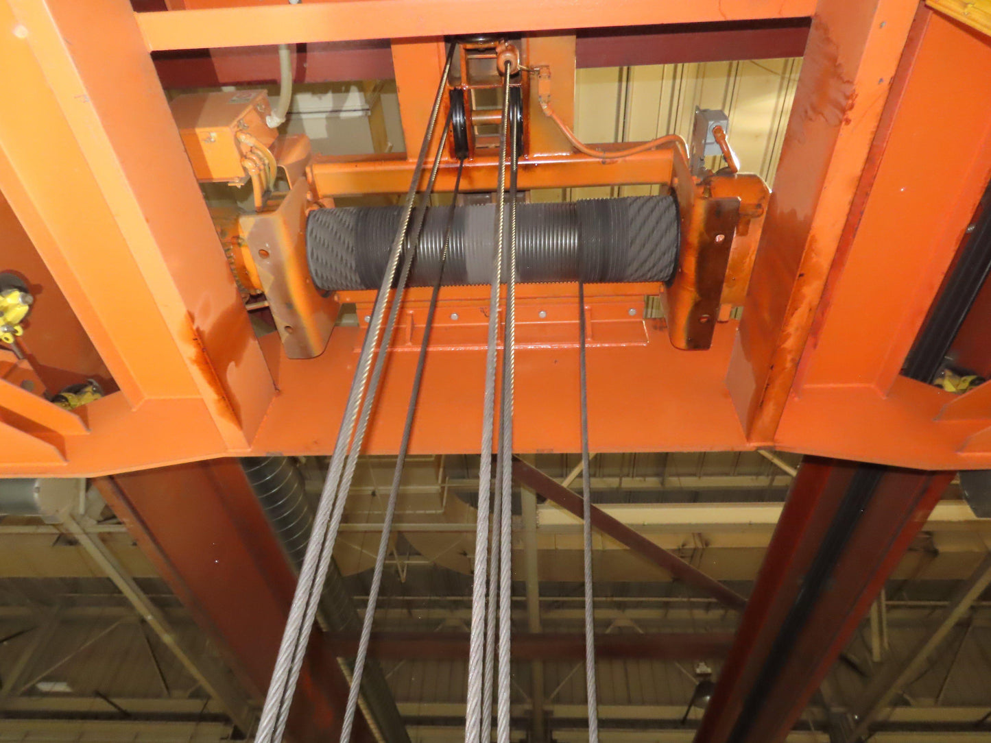 Cleveland Tramrail P&H 15 Ton Double Girder Bridge Crane 45' Span w/Remote