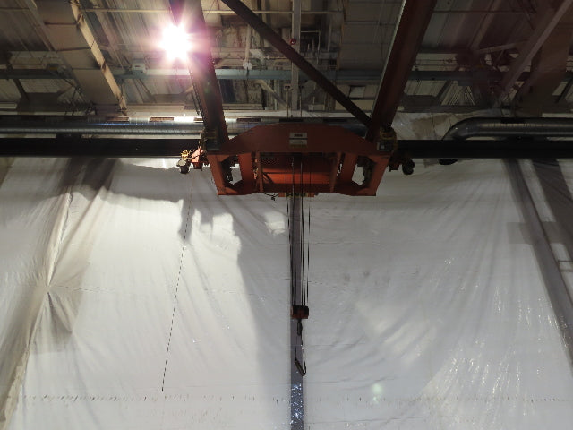 Cleveland Tramrail P&H 15 Ton Double Girder Bridge Crane 45' Span w/Remote